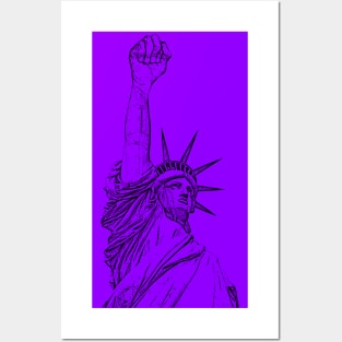 Statue of freedom fist held high Posters and Art